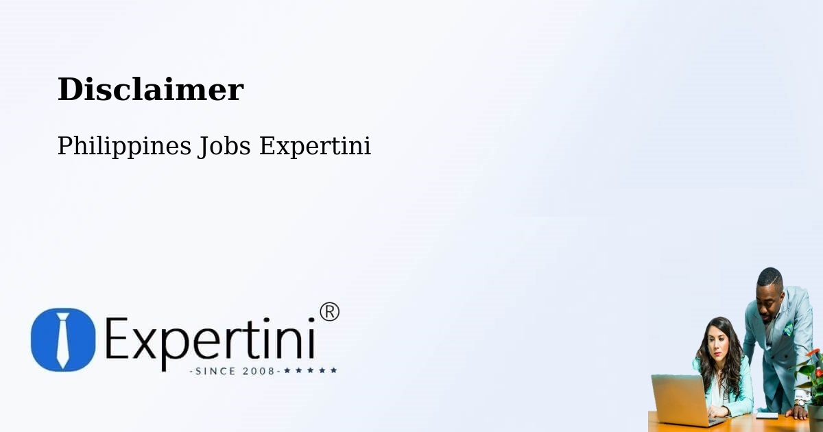 Disclaimer – Bubong - Philippines Jobs Expertini