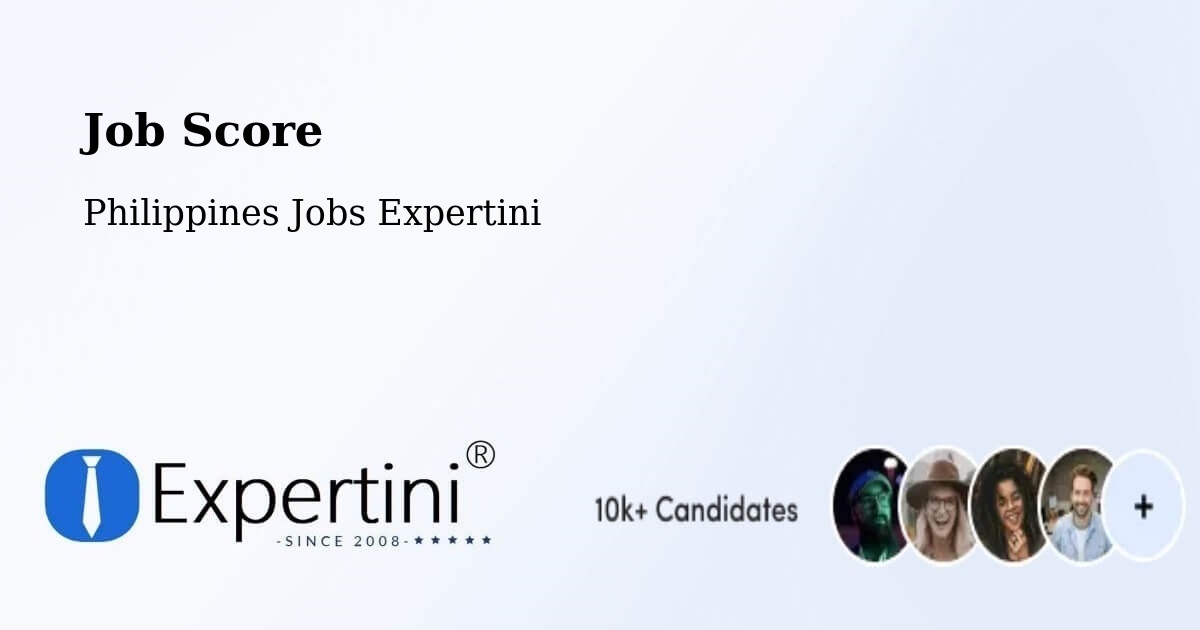 Job Score & Job Description Score Tool – Bubong - Philippines Jobs Expertini